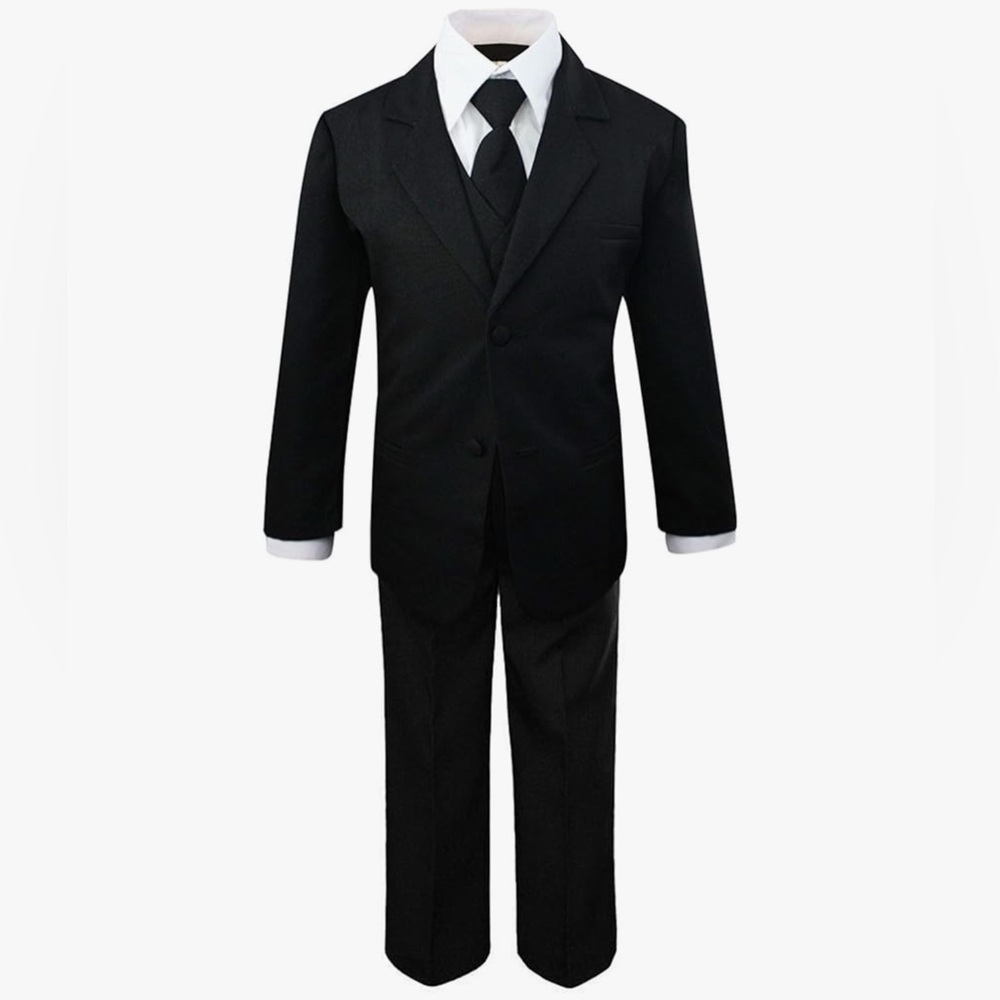 LAST DAY SALE - Big Kid Black Formal Suit - Size 12
